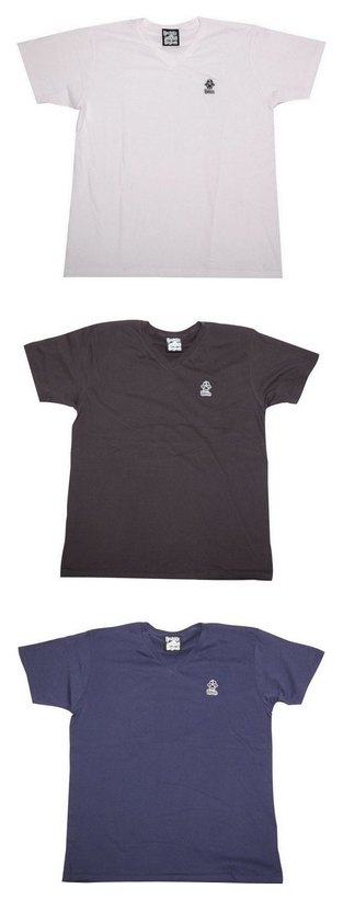 BL01-4309：BALANCE ONE POINT FACE V-NECK FIT TEE (刺繍入り薄手VネックTシャツ) (SALE商品)