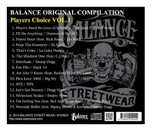 BSC-001：BALANCE ORIGINAL COMPILATION Players Choice VOL.1 (CD)