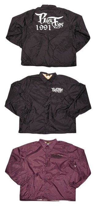 BF206-25A：BLACK FLYS THRAWN LOGO COACH JACKET (ボア付きコーチジャケット)