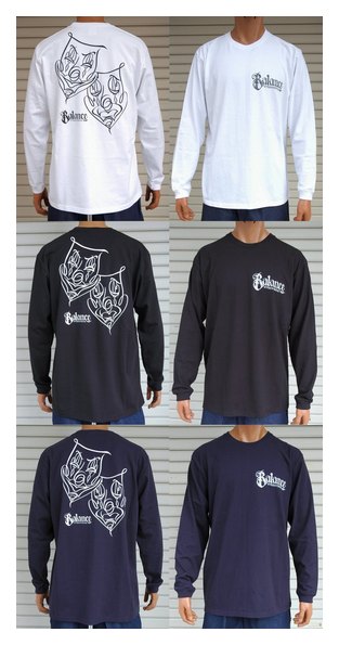 BL46-5201:BALANCE LIFE's 2-FACE LONG SLEEVE TEE