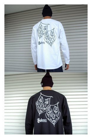 BL46-5201:BALANCE LIFE's 2-FACE LONG SLEEVE TEE