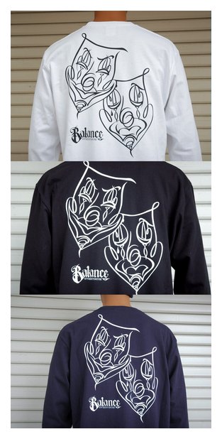 BL46-5201:BALANCE LIFE's 2-FACE LONG SLEEVE TEE