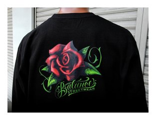 BL46-6301：BALANCE TWO SIDE ROSE L/S TEE (フルカラー)