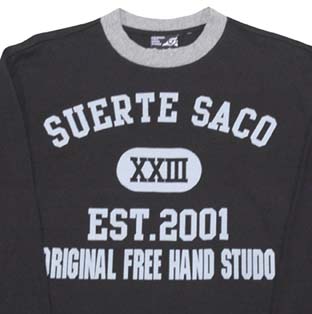 SS46-1901：SUERTE SACO DOS TONO HUELLAS