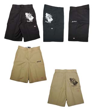 BF300-23E：BLACK FLYS ROTTING HANDS SHORT WORK PANTS