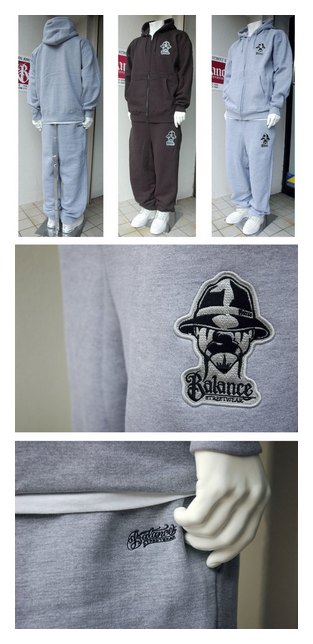 BL23-4501：BALANCE BIG FACE 刺繍HEAVY SW PANTS (刺繍入り厚手スウェットパンツ)