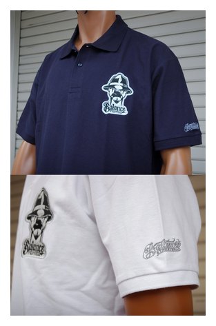 BL04-5001：BALANCE FACE POLO (エンブレム刺繍ロゴ)