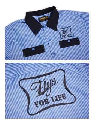 BF301-26B：BLACK FLYS FLY LIFE S/S STRIPE WORK SHIRTS