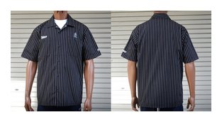 BL02-6201：BALANCE STRIPE S/S WORK SHIRTS (半袖)