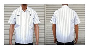 BL02-6201：BALANCE STRIPE S/S WORK SHIRTS (半袖)