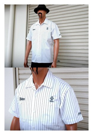 BL02-6201：BALANCE STRIPE S/S WORK SHIRTS (半袖)