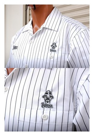 BL02-6201：BALANCE STRIPE S/S WORK SHIRTS (半袖)