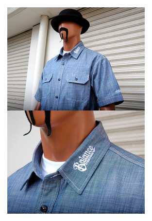 BL02-6202：BALANCE CHAMBRAY S/S WORK SHIRTS (半袖)