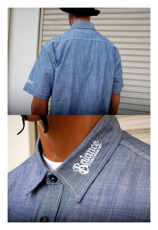 BL02-6202：BALANCE CHAMBRAY S/S WORK SHIRTS (半袖)