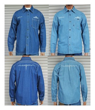 OG2089：OG CLASSIX PINST DENIM WORK SHIRTS