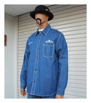 OG2089：OG CLASSIX PINST DENIM WORK SHIRTS