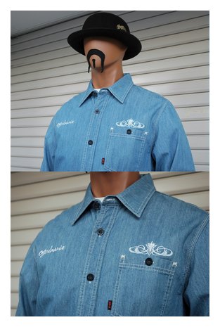 OG2089：OG CLASSIX PINST DENIM WORK SHIRTS