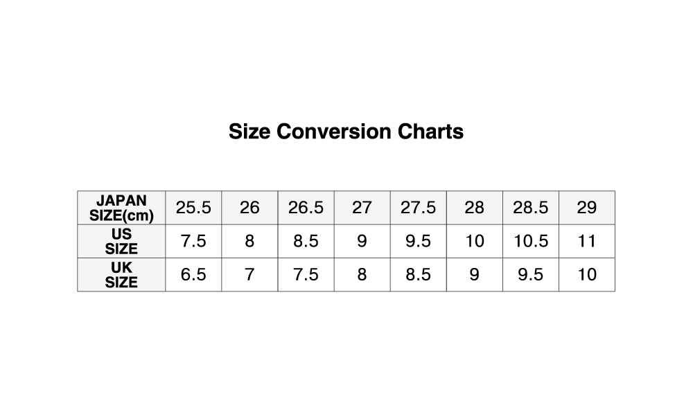 Size Conversion Charts