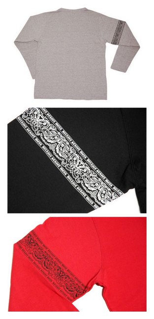 BL54-3901：BALANCE BANDANA LINE CARDIGAN (腕章プリントカーディガン)