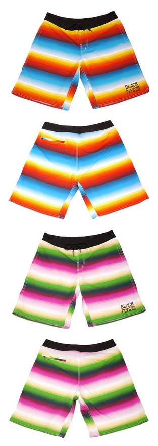 BF300-26E：BLACK FLYS BF SARAPE SURF TRUNKS