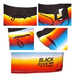 BF300-26E：BLACK FLYS BF SARAPE SURF TRUNKS