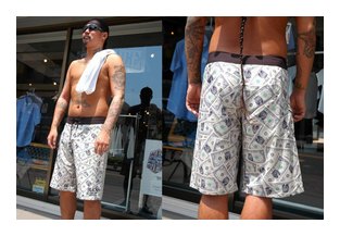 BF300-26F：BLACK FLYS FLY$ DOLLAR SURF TRUNKS