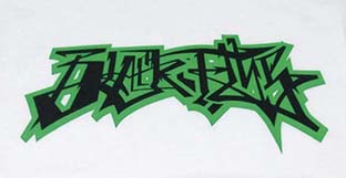 BF200-23E：BLACK FLYS BLOCK FLY LOGO S/S TEEZ