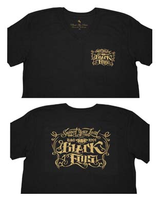 BF200-23J：BLACK FLYS LoCali FLY V NECK TEE