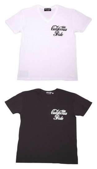 BF200-25H：BLACK FLYS CA PRIDE V-NECK TEE