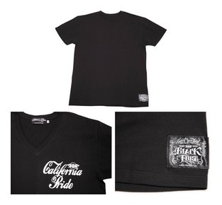 BF200-25H：BLACK FLYS CA PRIDE V-NECK TEE
