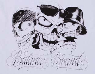 BL01-1311：BALANCE T/J SKULL (アウトレット商品)