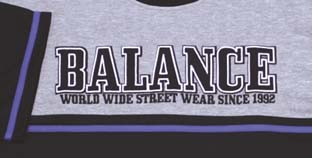 BL01-1619：BALANCE 2TONE T-SHIRTS