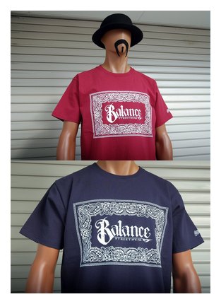 BL01-4308：BALANCE FRONT BANDANA SCRIPT TEE