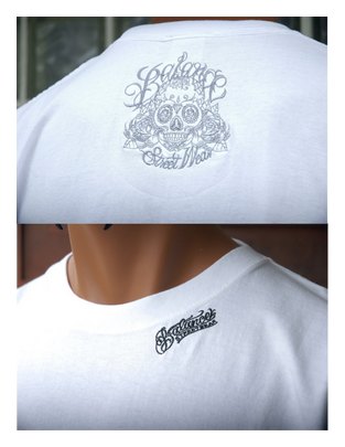 BL01-5100：BALANCE CALAVERA 刺繍 TEE (ロゴ刺繍Tシャツ)