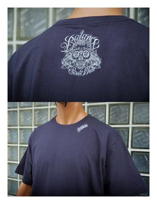 BL01-5100：BALANCE CALAVERA 刺繍 TEE (ロゴ刺繍Tシャツ)