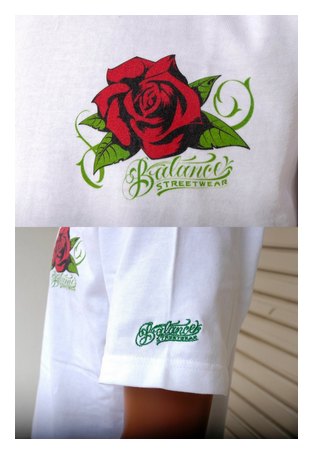 BL01-6204：BALANCE ROSE FRONT TEE  (フルカラープリント)