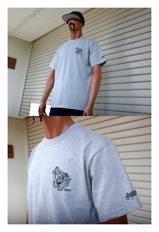 BL01-6206：BALANCE PRAYING HANDS 刺繍TEE (ロゴ刺繍Tシャツ)