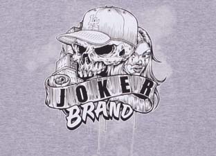 J-1329：JOKER CLOWN HAT TEE (ビックサイズアウトレット商品)