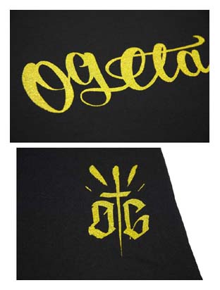 OG113：OG CLASSIX GOLD LETTER TEE