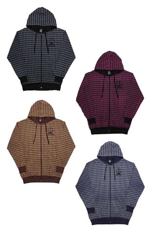 BL20-2503：BALANCE HOUNDTOOTH HOODED