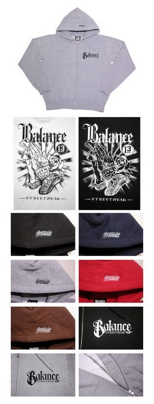 BL20-3501：BALANCE PRAYINGHANDS HEAVY ZIPHOOD (アウトレット商品)