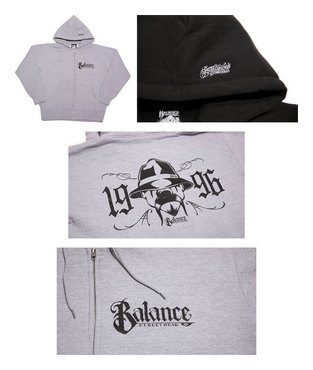 BL20-4201：BALANCE FACE HEAVY ZIPHOOD (厚手ジップフード)