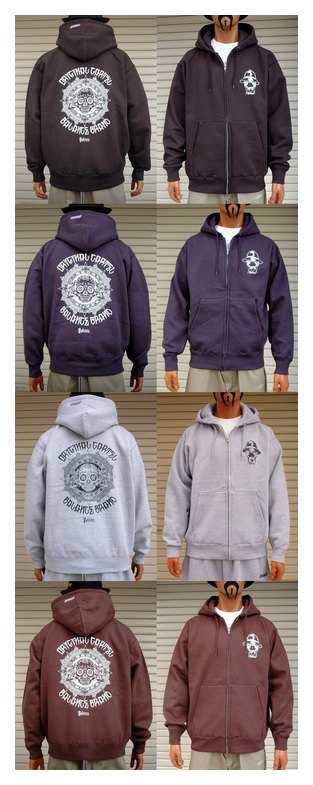 BL20-5502：BALANCE CALAVERA AZTECA HEAVY ZIPHOOD (厚手ジップフード)