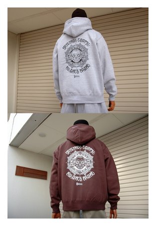 BL20-5502：BALANCE CALAVERA AZTECA HEAVY ZIPHOOD (厚手ジップフード)