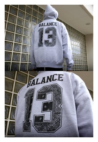 BL20-6001：BALANCE B-13 HEAVY ZIPHOOD (厚手ジップフード)