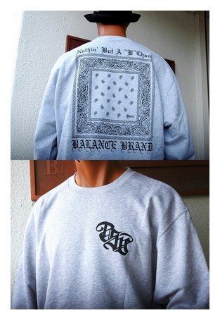 BL21-5701：BALANCE NBBT BANDANA CREW SWEAT (ライトスウェット)