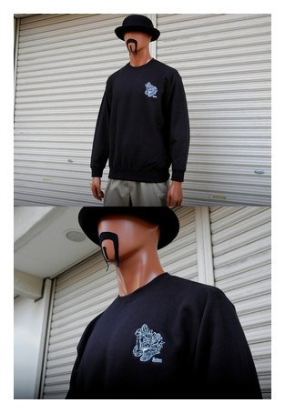 BL21-6100：BALANCE PRAYING HANDS刺繍 CREW SWEAT (ライトスウェット)
