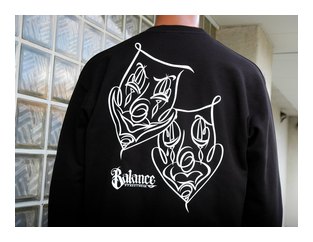 BL21-6301：BALANCE LIFE 2-FACE INK CREW SWEAT (ライトスウェット)