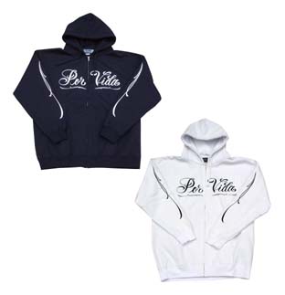 M128：POR VIDA CARTOON SCRIPT ZIPPER HOOD