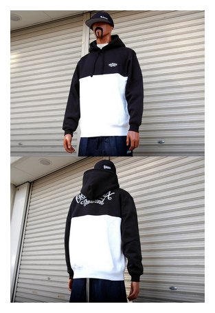 OGSW-273：OG CLASSIX Bi COLOR FLAG CHECK 10oz. PULL HOOD (裏起毛)